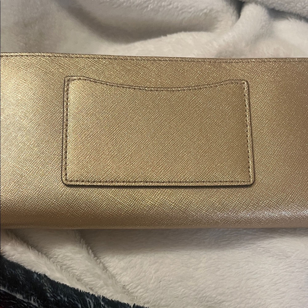 Michael Kors Metallic Gold Zip-Around Wallet - Picture 3 of 3